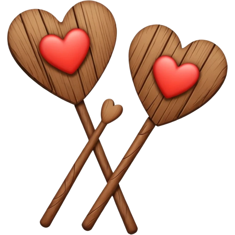 Heart shaped sticks emoji