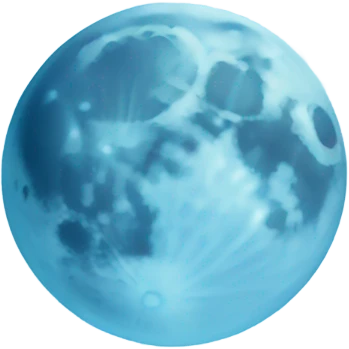 Light blue moon emoji