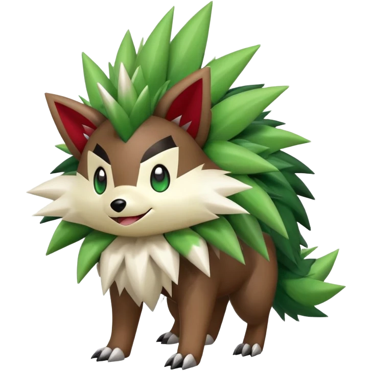 Shiny Zigzagoon-Shaymin-hybrid, full body emoji