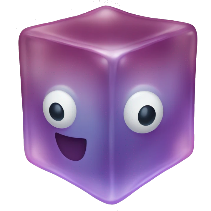 gelatinous cube almost transparent  emoji