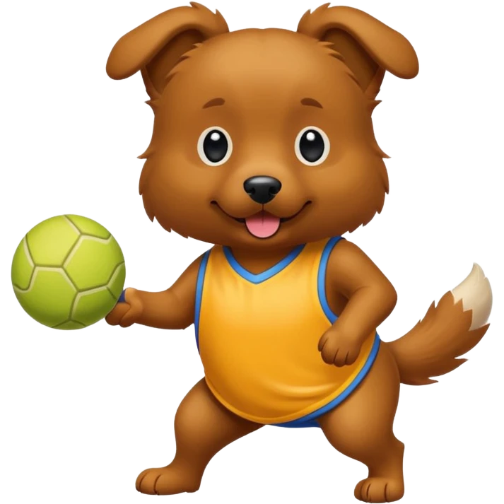 Dog with pickkeball emoji