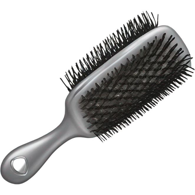 silver vintage hair brush emoji