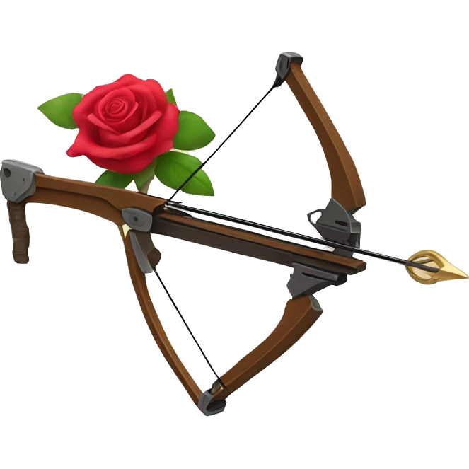 Crossbow with rose  emoji