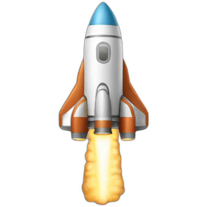 rocket using poop instead fuel emoji