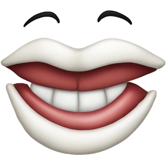dry mouth and crusty lips emoji