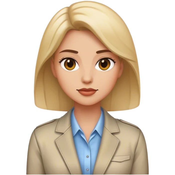 woman simple jacket shirt polish  emoji