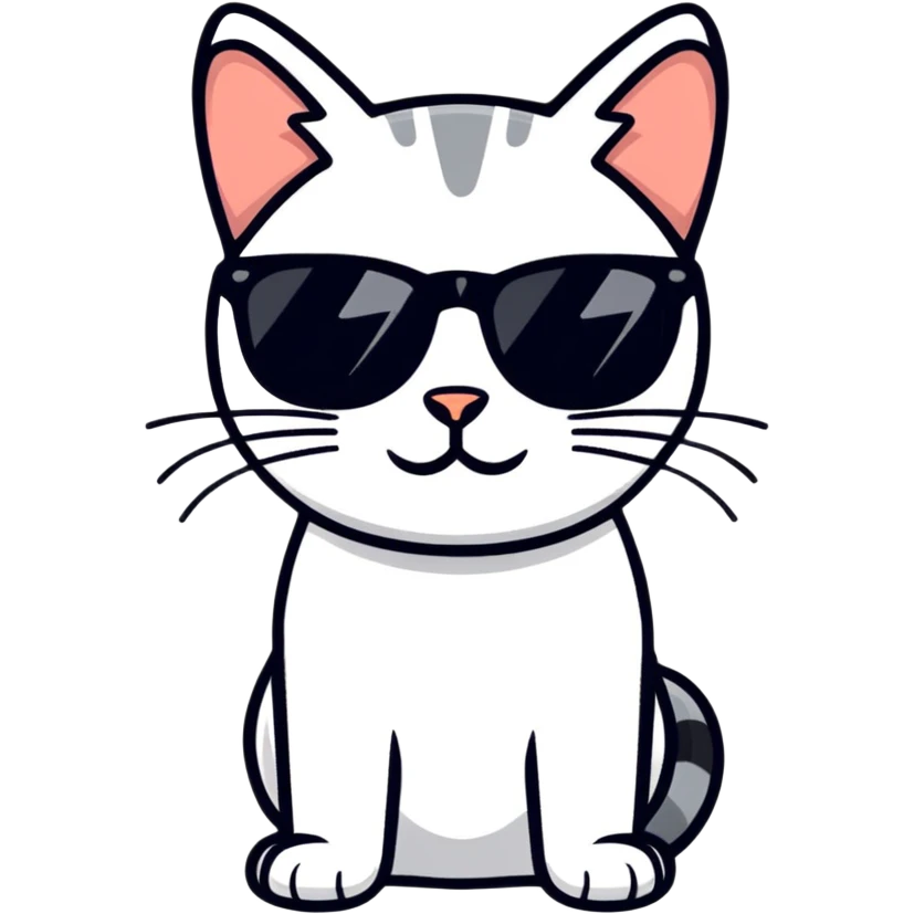 Cat with sunglasses emoji