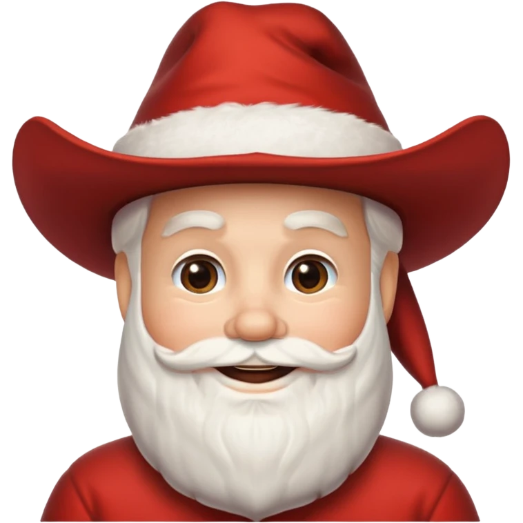 Santa with a cowboy hat just the head emoji