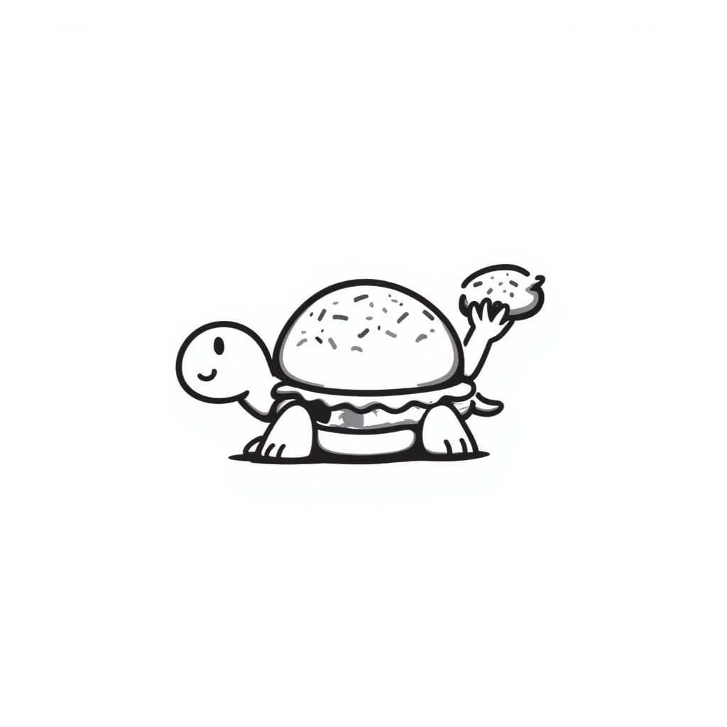 turtle morphing into a hamburger emoji