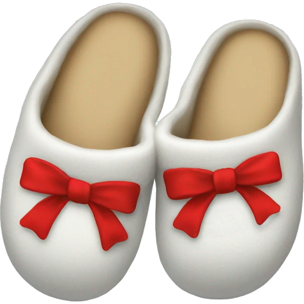 Slippers with a red bow emoji