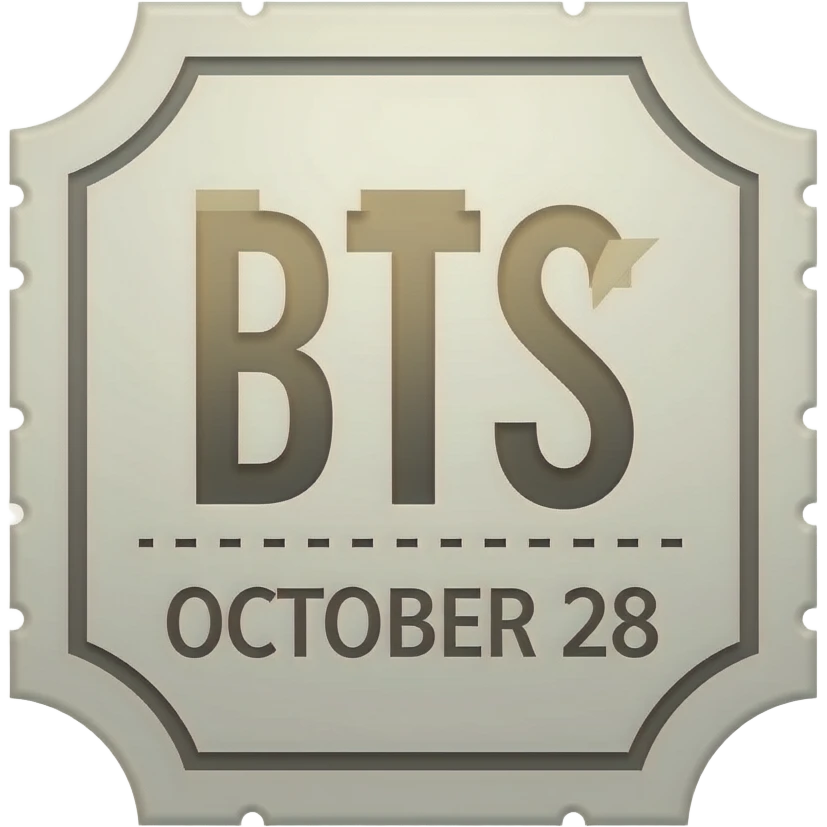 BTS ticket concert in 28 oct emoji