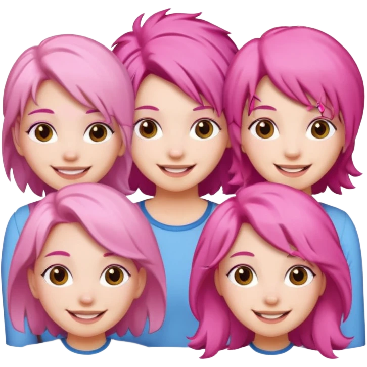 بنات ورديات emoji