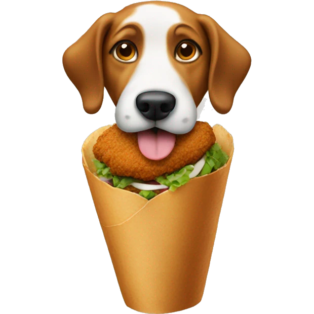 Dog in falafel  emoji
