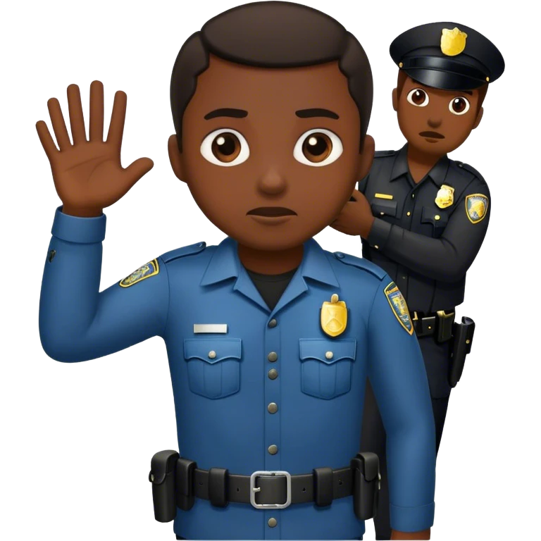 Black person getting arrested emoji