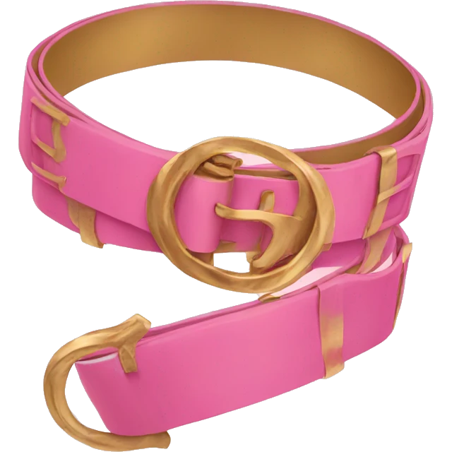 pink and gold belt emoji