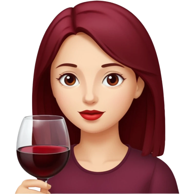 girl drinking wine emoji