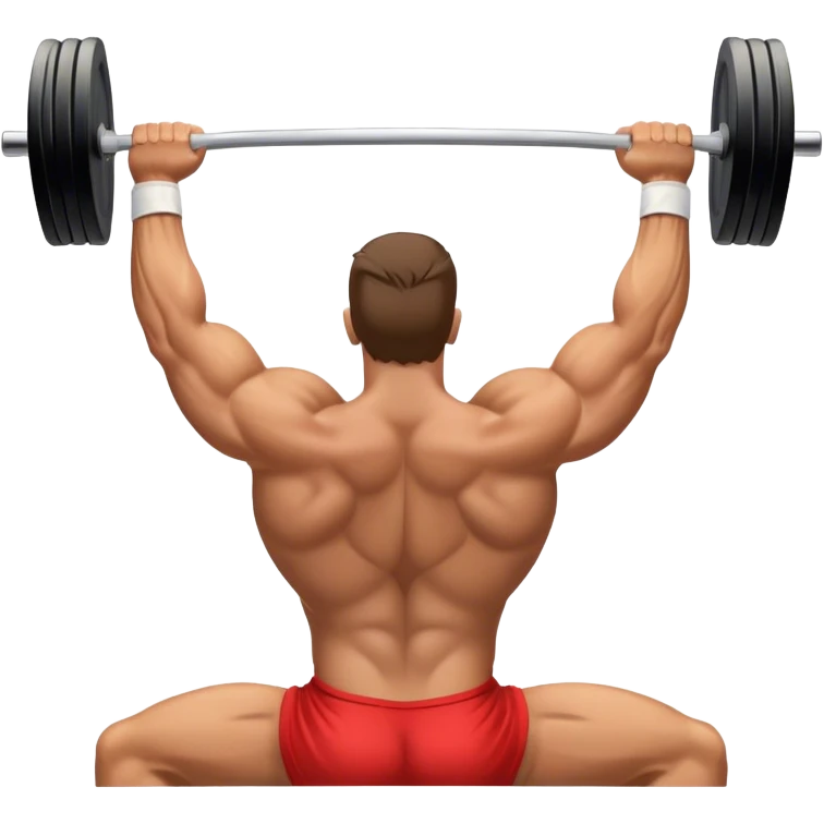bodybuilder upper-back row exercise emoji