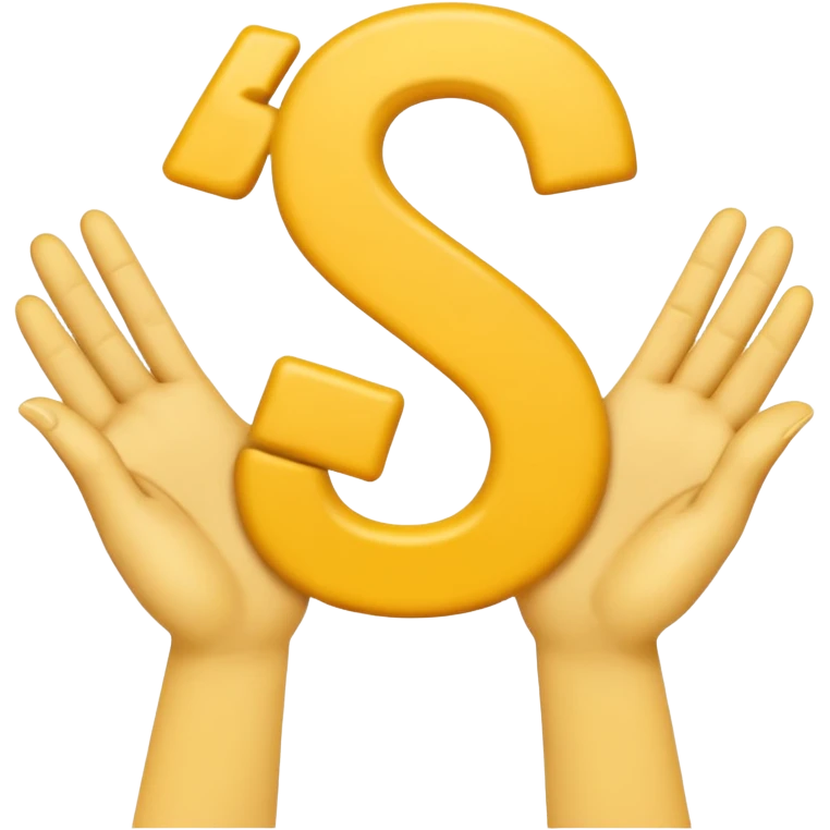 Make the letter S with emoji hands emoji