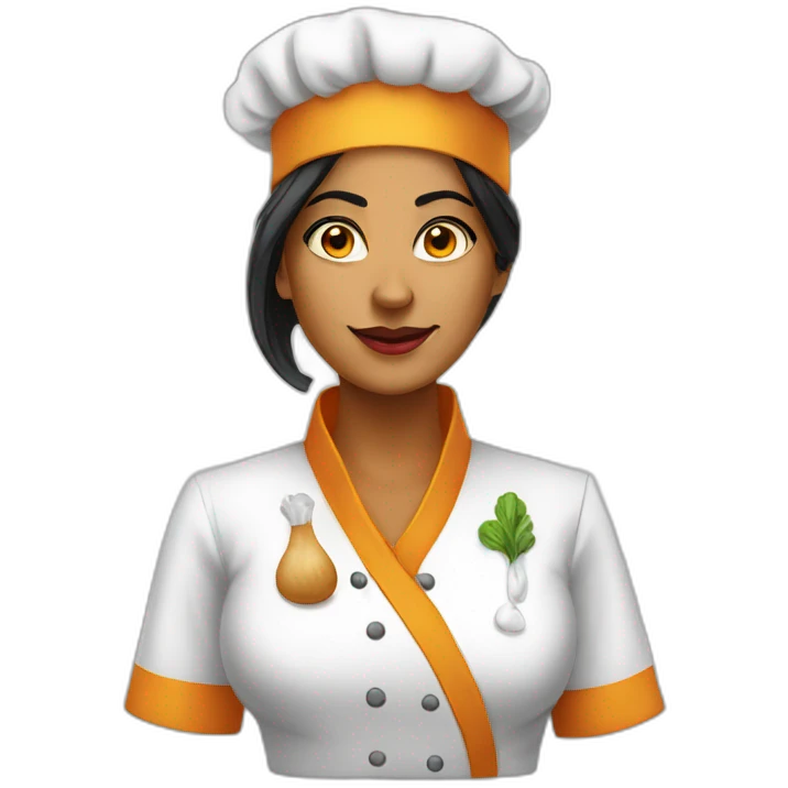 Boss bitch Indian chef woman emoji