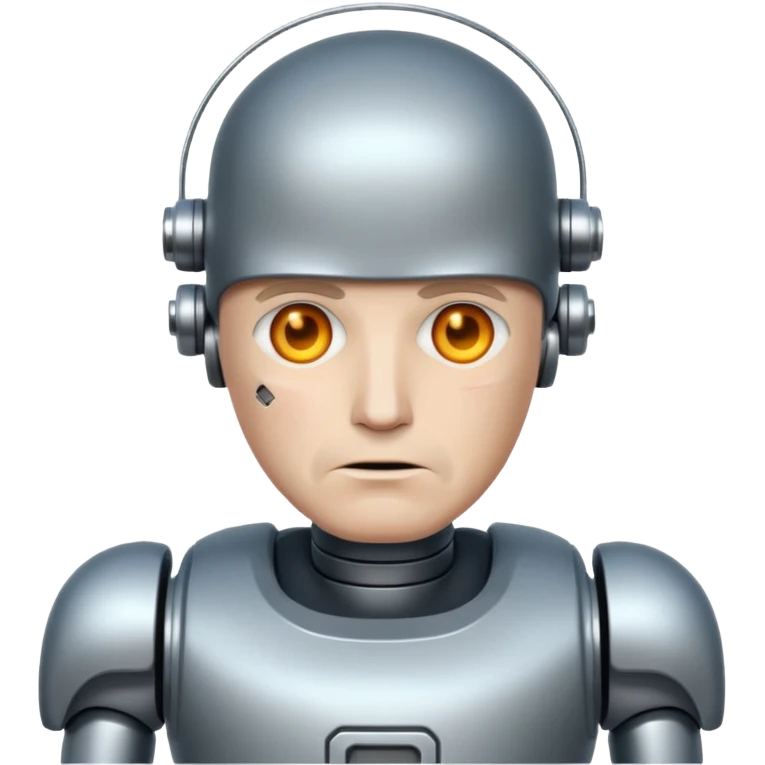 Bombmore - more robot than human.  mddle age man emoji