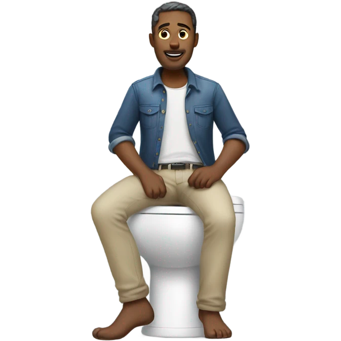 Guy in toilet emoji