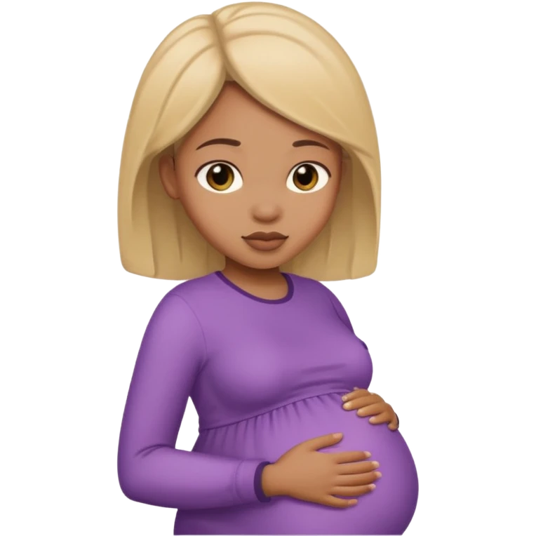 A pregnant black teen  emoji