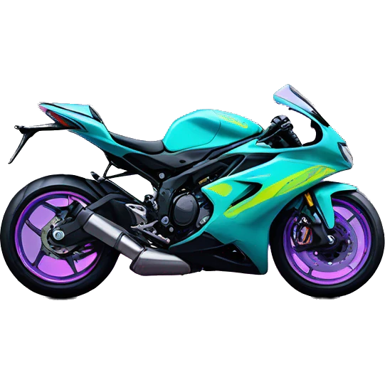 Supersport bike in neon colors emoji
