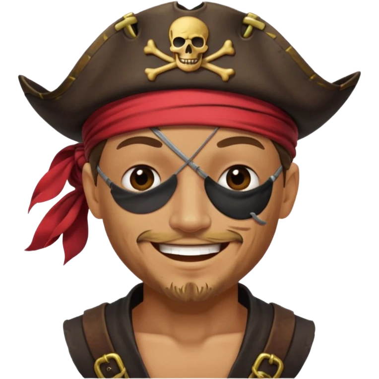 pirate with eyepatch and not showing eyes emoji