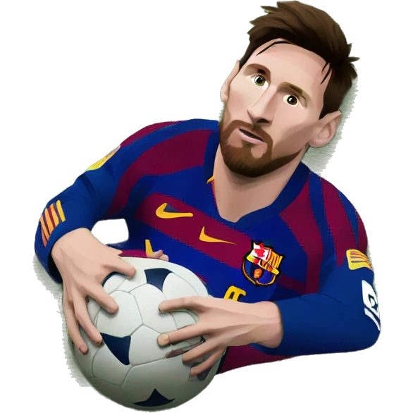 lionel messi laying on the ground emoji
