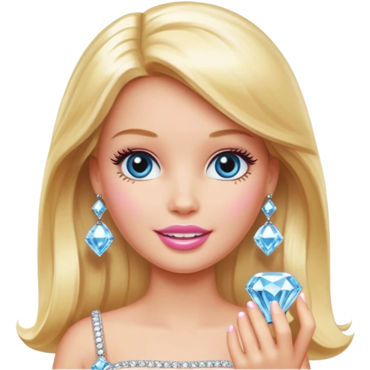 barbie carrying diamonds emoji