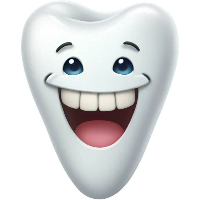Happy tooth emoji