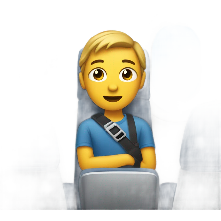 Sitting on airplane emoji