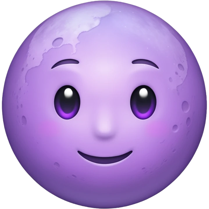 realistic Light purple moon emoji