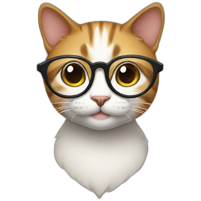 Cat in glasses emoji