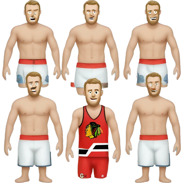Jonathan Toews as beach bum emoji