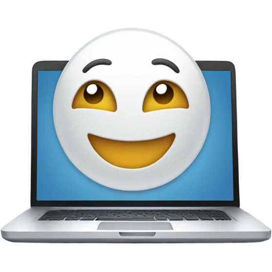 Happy laptop emoji