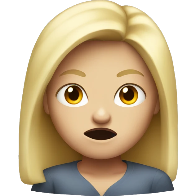 very angry blonde emoji