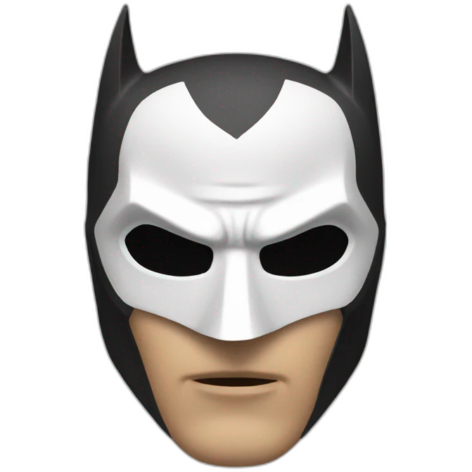 Batman Mask with White eyes emoji