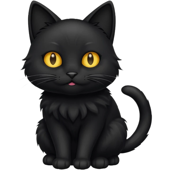 Black cat knocking something over  emoji