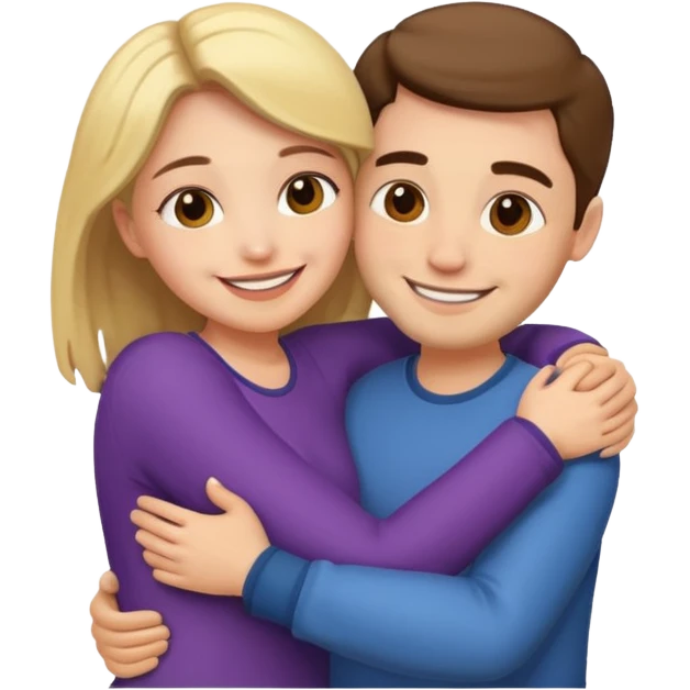 Couple hugs emoji