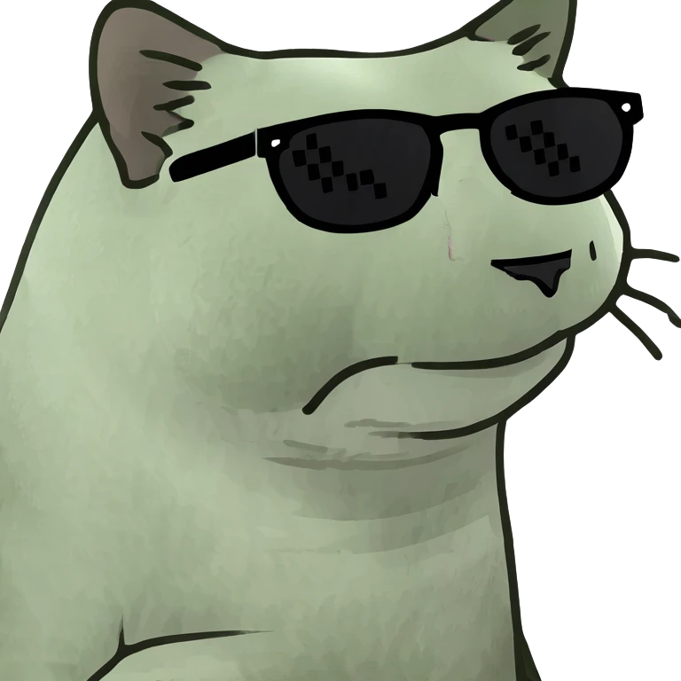Cat with sunglasses emoji