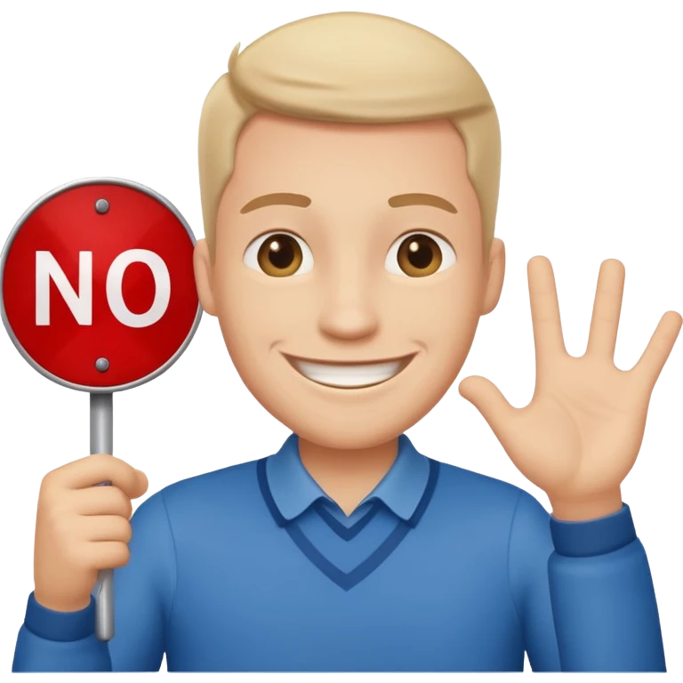smiling man with a 'no problem' sign emoji