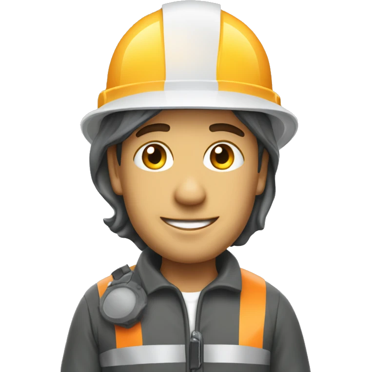 technician with safety helmet emoji