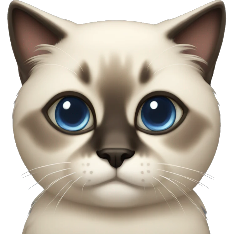 fluffy siamese cat  emoji