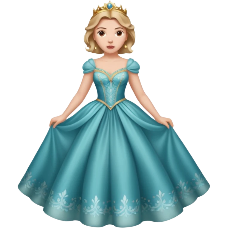 Scarlett Johansson in a princess dress emoji