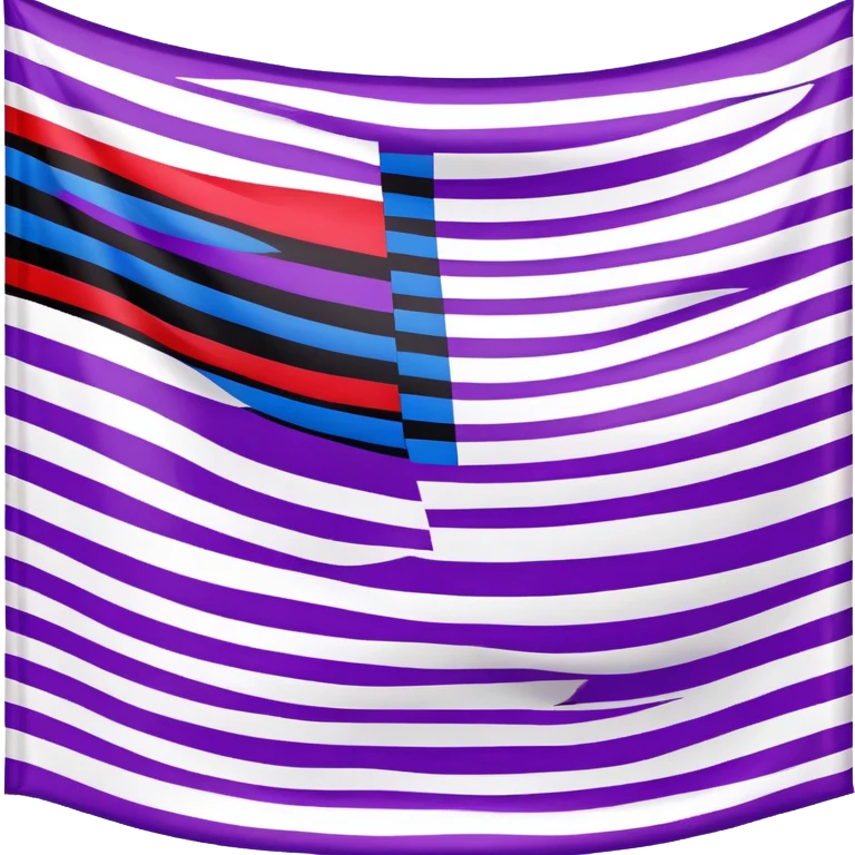 Flag with purple, blue, red and black lines  emoji