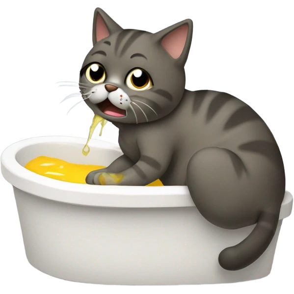 Vomiting cat emoji