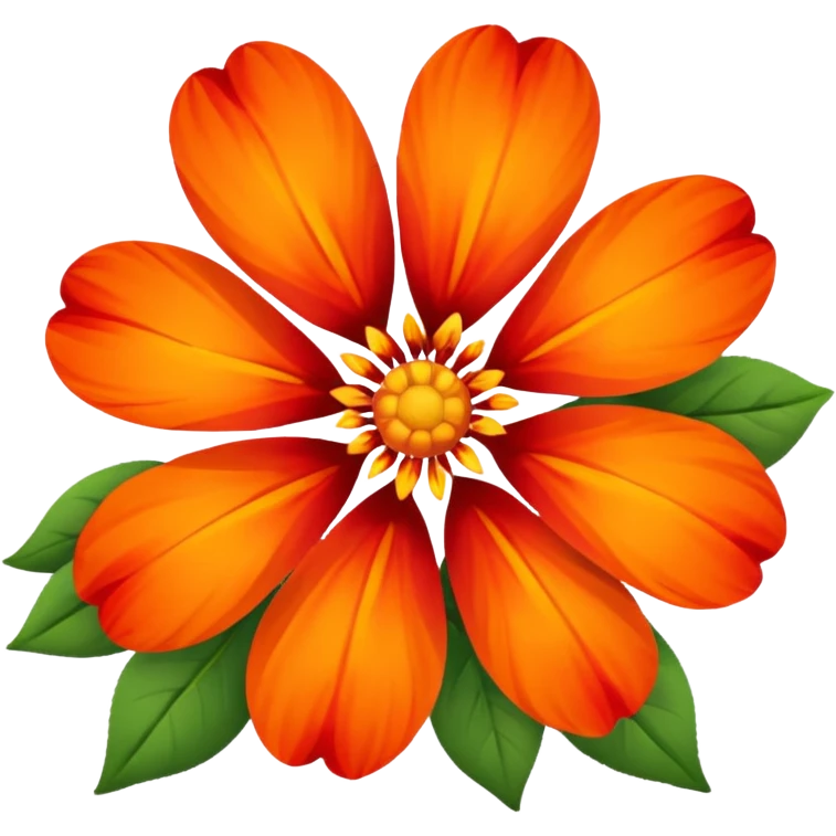 Flowers Orange and red emoji