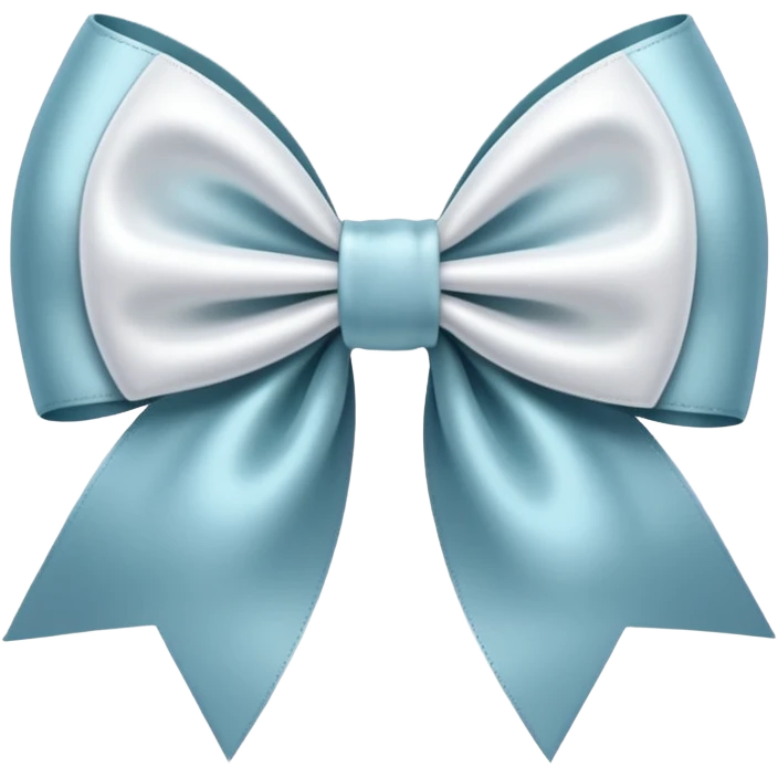 white satin bow emoji