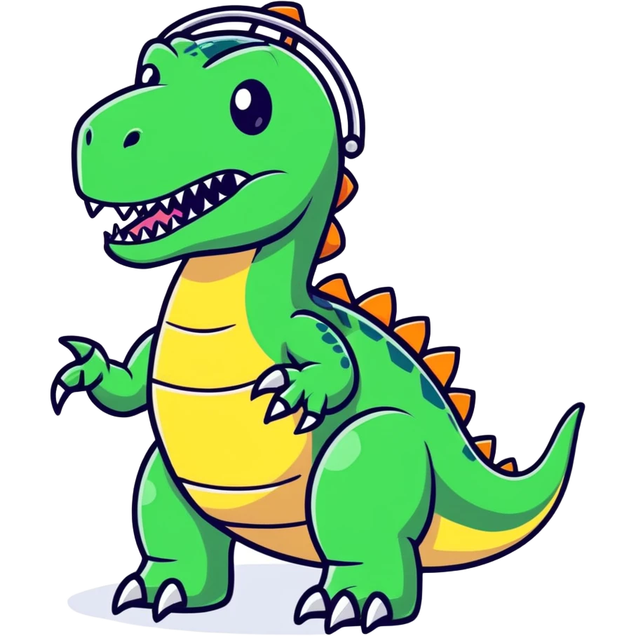 Robot dinosaur emoji
